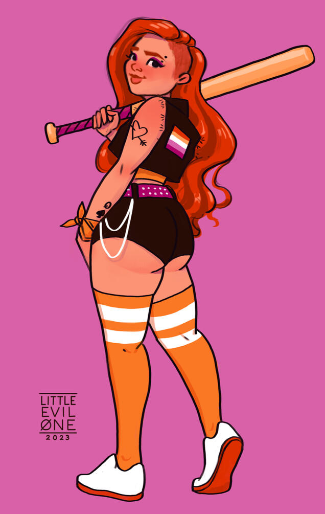 lesbian with a baseball bat