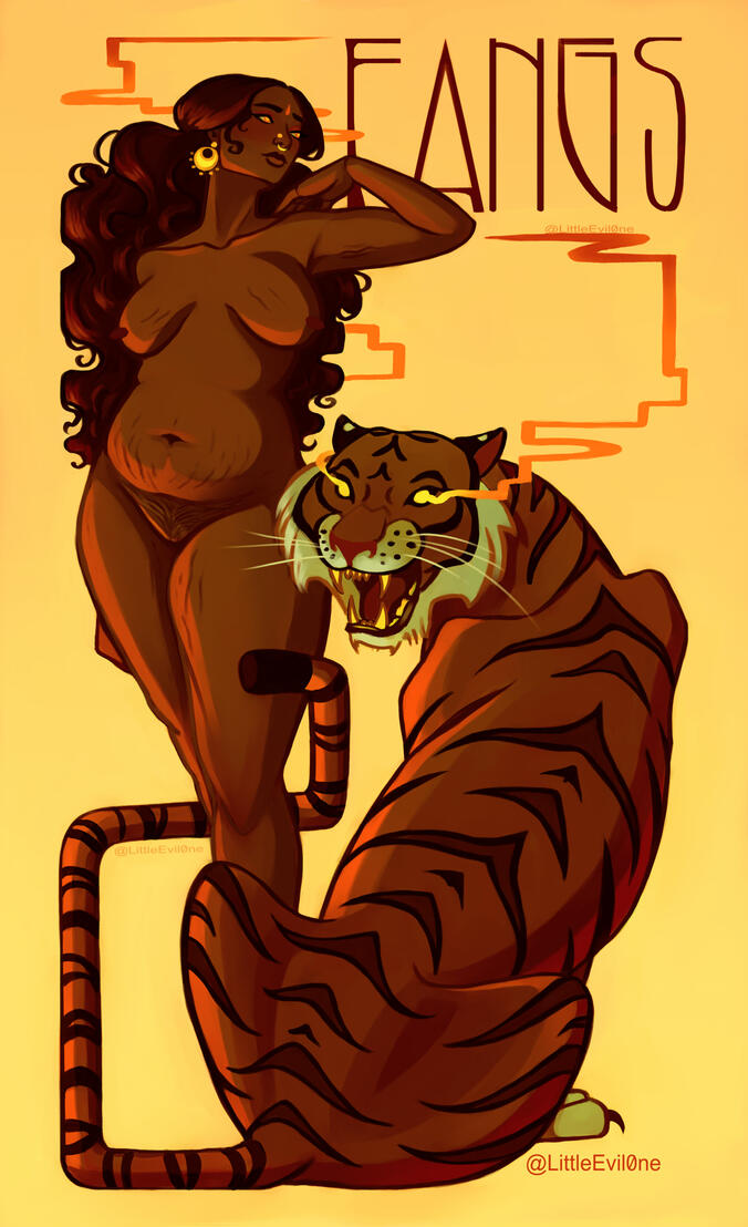 Fairy A blonde fairy with natural curls wearing a purple tube top and copper necklace with purple and white wings on either side of her neck